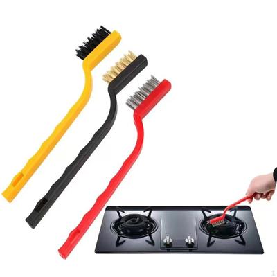 3 Stück Drahtbürsten-Set zum Reinigen, Komplettes Reinigungsset, Kratzbürsten Farbe Rost