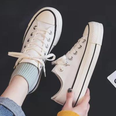 Lente Zomer Buitensport Stijl Wit Dikke Zool Dames Schoenen Ademend Comfortabel Hoogteverhogend Vrije Tijd Canvas Schoenen