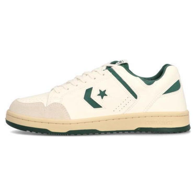 Converse Weapon Simple Comfortable Durable Low-Top Skate Shoes Women Sneaker White Green 1SD335
