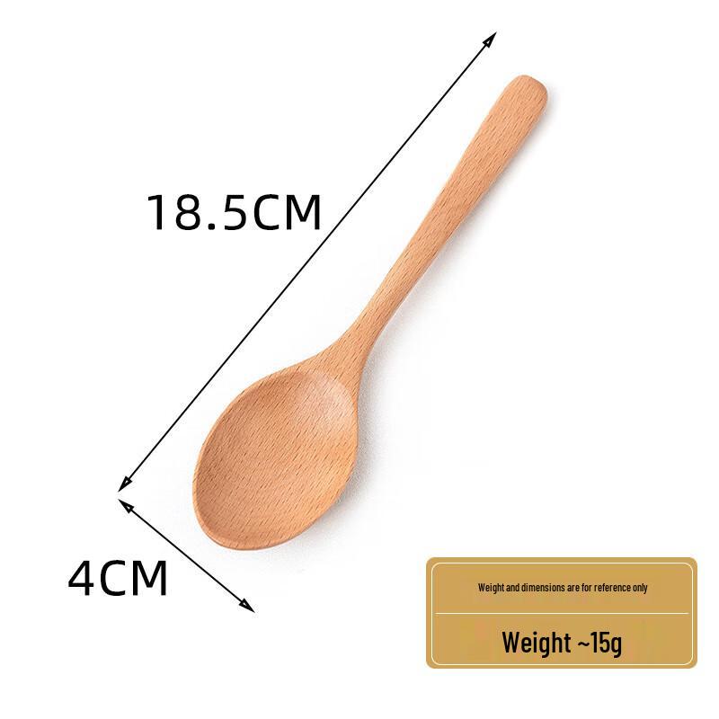 

ZISIZ Japanese Style Long Handle Beechwood Stirring Spoon