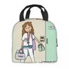 Bolsa de Almuerzo Térmica Aislada Personalizada Enfermera En Apuros Doctor Enfermera Salud Médica para Mujeres Refrigerador Portátil Fiambrera Térmica Escuela