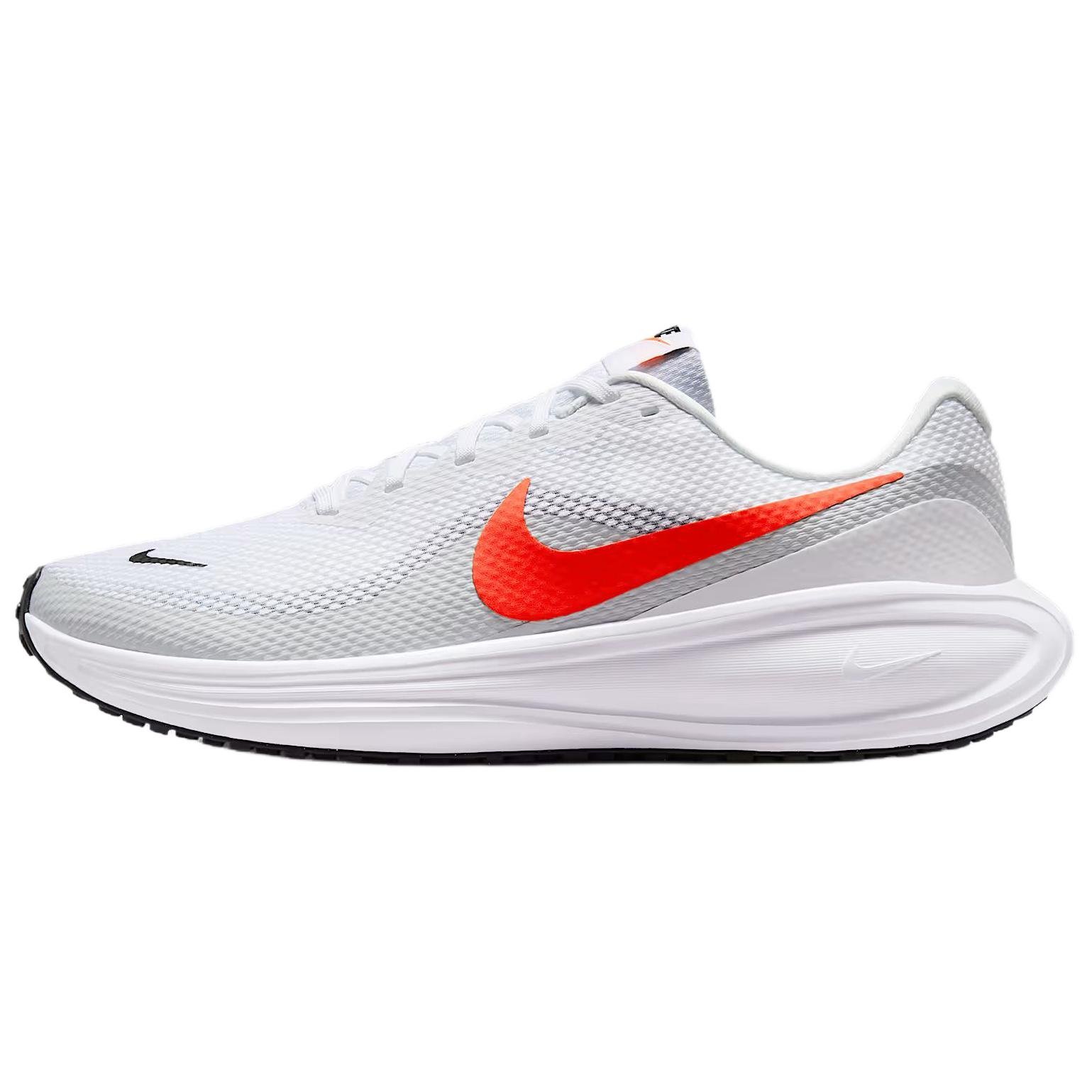 Nike Revolution 8 White Pure Platinum Black Bright Crimson Men HJ9198-102 EU 42.5