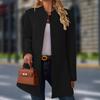 2025 European Plus Size Women's Casual Stand Collar Mid-Length Wool Coat - Autumn/Winter Collection