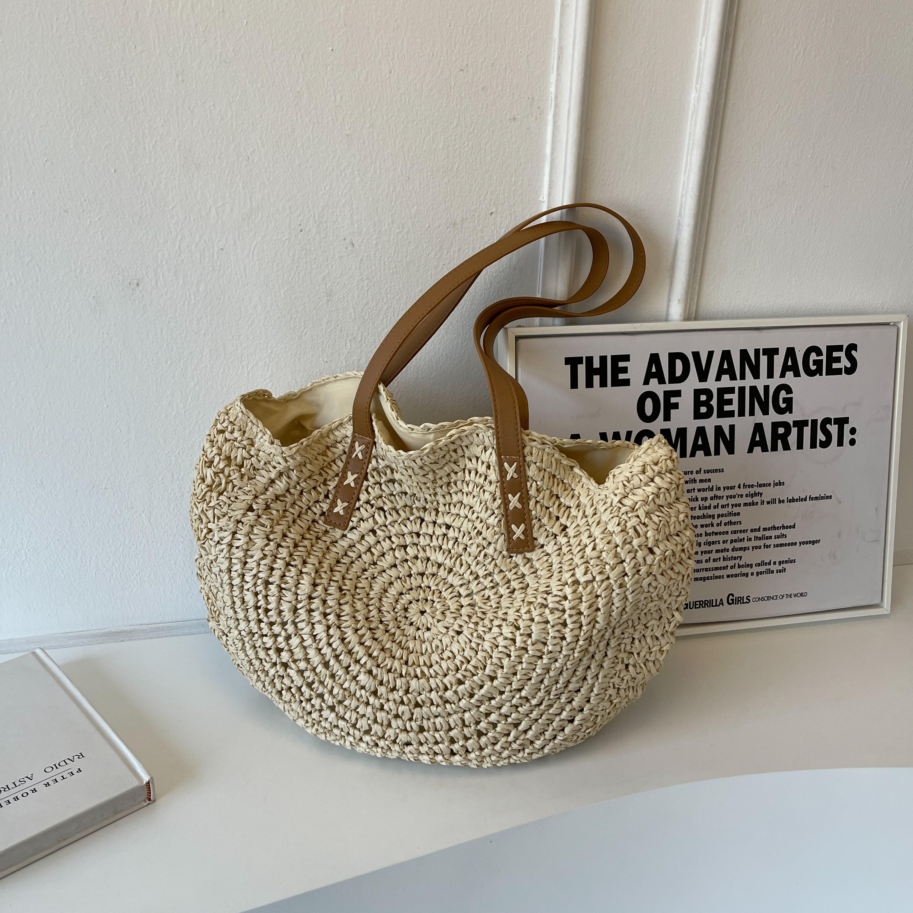 

Пакет большой емкости из плетеной вручную травы для пляжного курорта (30cm<Max Length<50cm)