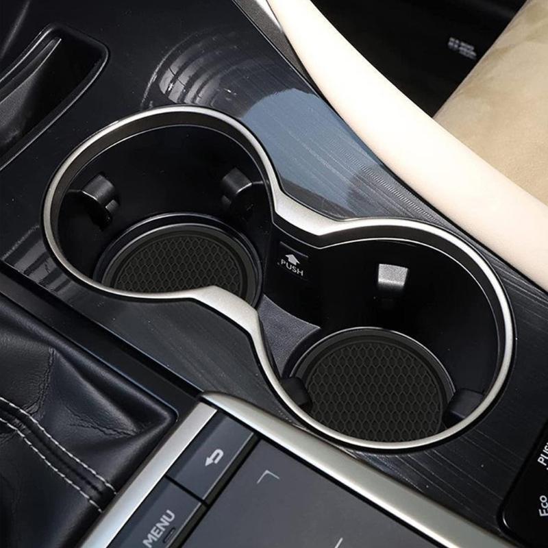 Set of 2 Thickened PVC Automotive Drink Mats Cup Holders Coasters Pads For Secure Placement Of Beverages In Moving Car