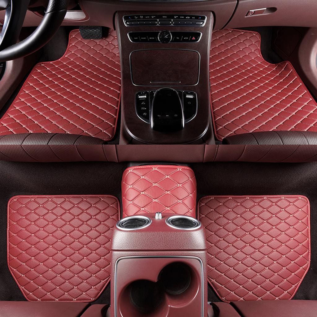 5 Pcs Waterproof Leather Car Floor Mats Universal Auto Foot Pad Protector Automobile Interior Carpet Car Accessories Interior