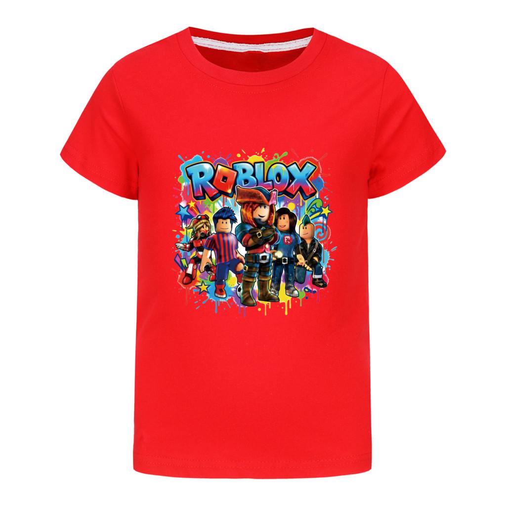 5578 Kids Roblox Print Short Sleeves Round Neck T-Shirt