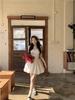 Pure White Moonlight Camisole Dress - Flattering Korean Style for Petite Girls, Sweet Waist-Cinched Short Skirt