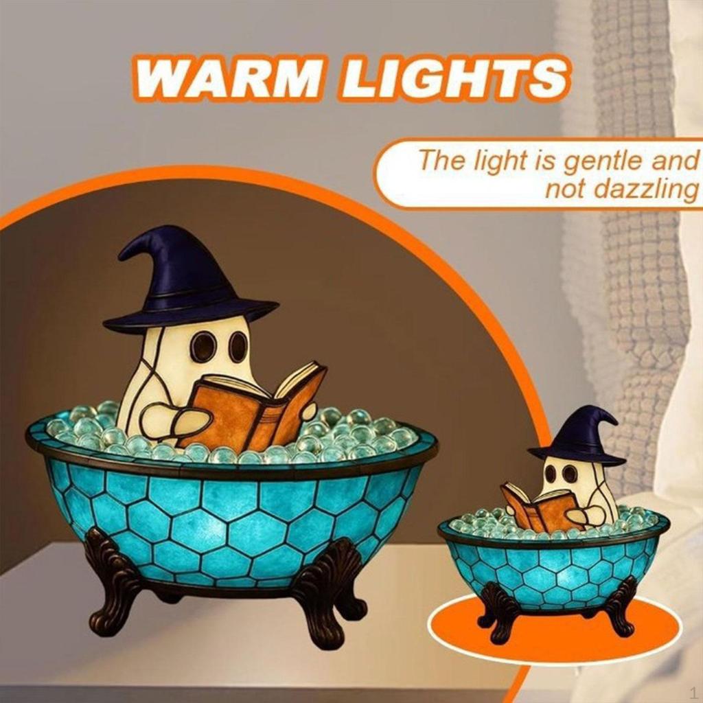 Halloween Ghost Bubble Bath Lamp Cute Bedside for Study Kitchen Bedroom