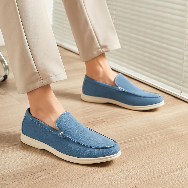 Fashion High Quality and Comfortable Cow Suede Casual Shoes Fashionable Low Cut Soft Leather Business Shoes Men's Outdoor Driving Shoes