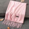 Sciarpa in cashmere spessa ed estesa autunno e inverno 2024, versatile sciarpa calda da donna, sciarpa a doppia faccia, scialle