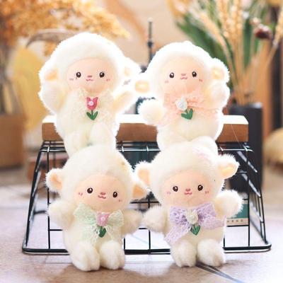 Cute Fluffy Sheep Plush Keychain Soft Touch Bag Pendant Lightweight Key Decor For Backpack Hanging Outdoor Use Gifts
