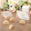 Natural Pine Wood Table Number Stands Multi-Shapes Table Name Holder  Wedding Reception