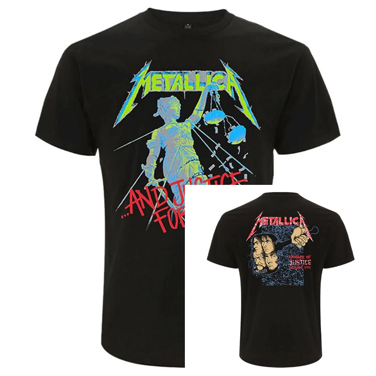Metallica и Справедливость для всех (оригинал) (Назад Печать) Облегающая футболка Высококлассная роскошь Для мужчин и женщин Топ Y2k Лето 2026 M