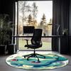 Pokémon Printed Round Rug Carpet Chair Rug Area Rug Entryway Doormats,for Office Chair Living Room Bedroom Kitchen Room.