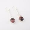 Black Rhodonite Gemstone 925 Sterling Silver Jewelry Handmade Earrings 1.76" EE-171-31