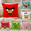 Animation A-A-Angry-Bird-d Cushion Cover Silky Short Plush Sofa Pillow Cover Hidden Zipper Soft Dustproof Case for Home Decor