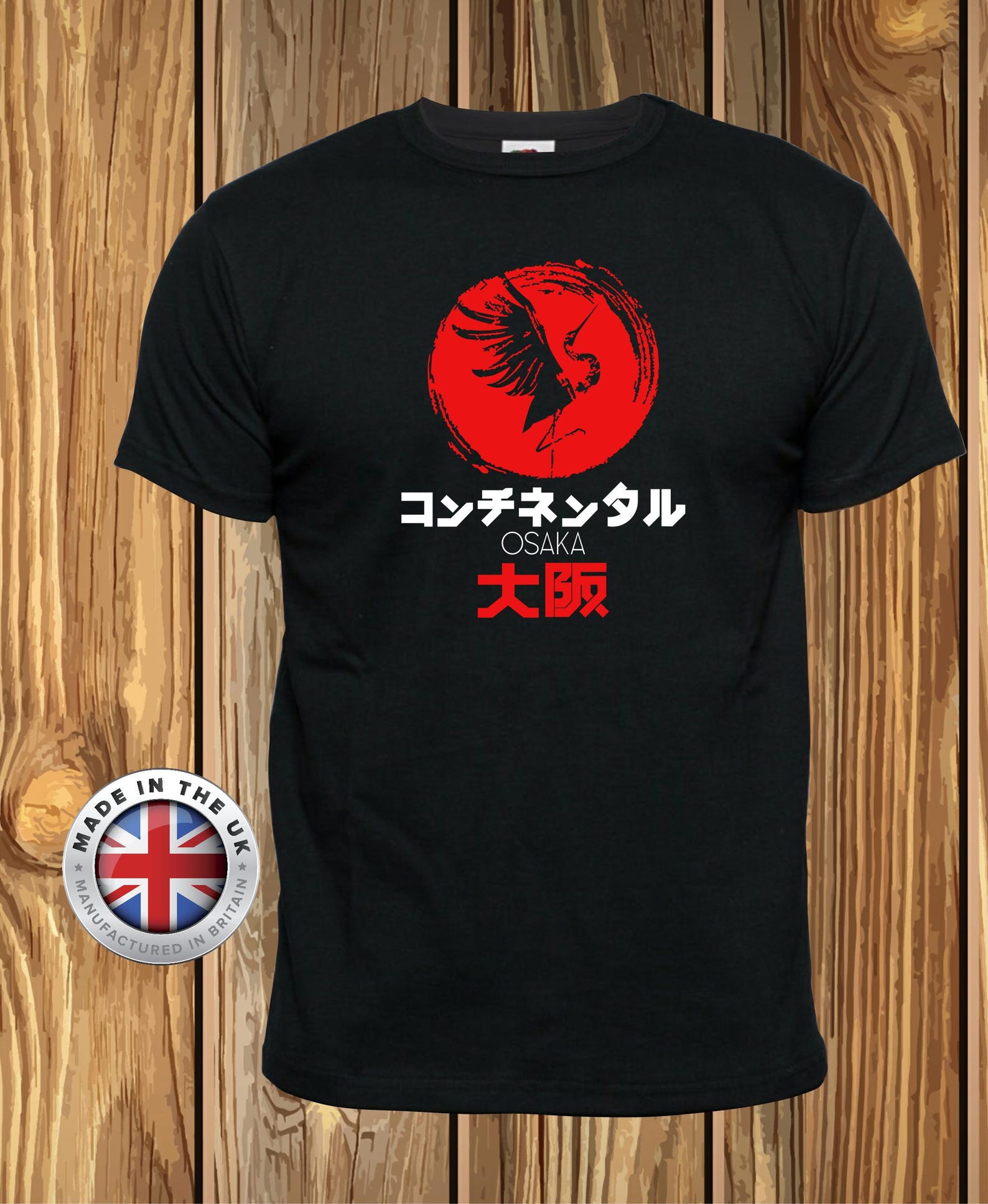 John Wick Osaka Continental T-Shirt: Handmade Cotton Graphic Tee L