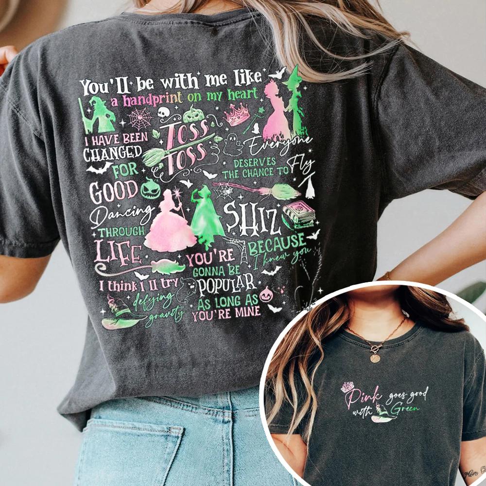 Wicked Comfort TShirt Cute Fantasy Defying Gravity Shirts Gift Wicked Changed For Good Wizard Movie Fan Shirt Y2K Top Streetwear