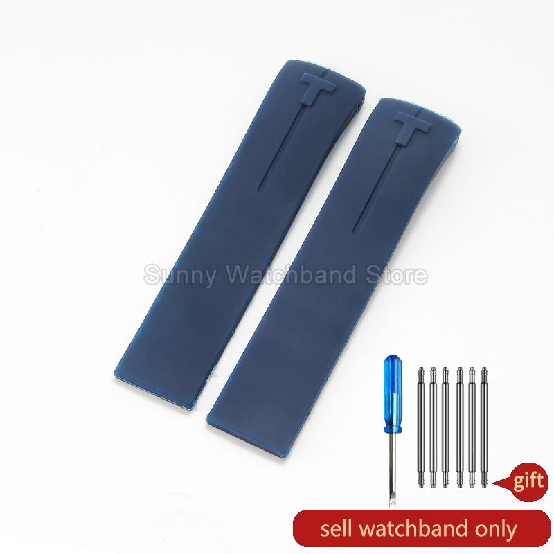 Waterproof Durable Silicone Watch Strap for Tissot 1853 T-Touch Series T013 T081 T091 Watch Accessories 20 21mm Black Blue
