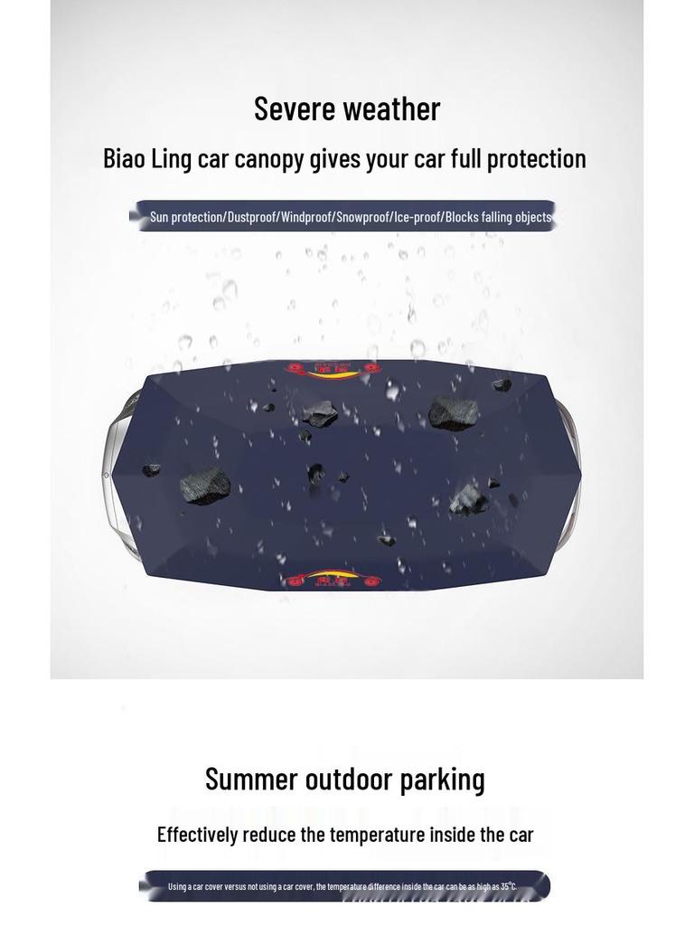 Biaoling Faltbare Auto Markise Sonnenschutz: Einziehbare Wärmeisolations-Regenschirm & Planen-Vordach