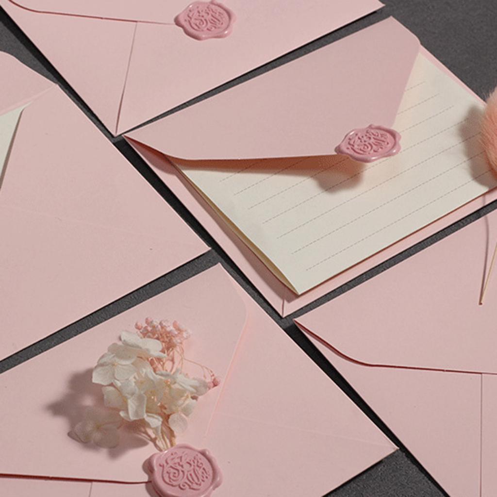5 Pcs Pink Envelopes Paper Envelopes Romantic Envelopes Invitation Envelopes for Greeting Cards Party Invitations