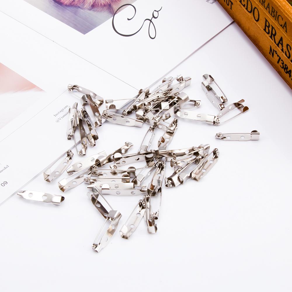

White Rolling Catch Brooch Pins 25mm Brooch Safety Pins Brooch Backs Lock Pin Brooch 25mm Lock Pin срібний