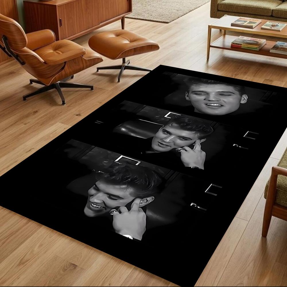 Elvis Presley pattern Non-Slip Home Carpet Design for Office Decor Living Room Bedroom Gift