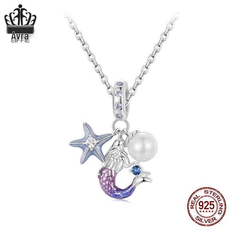 Avle Ocean Mermaid Series Beaded S925 Sterling Silver DIY Bracelet Jewelry.