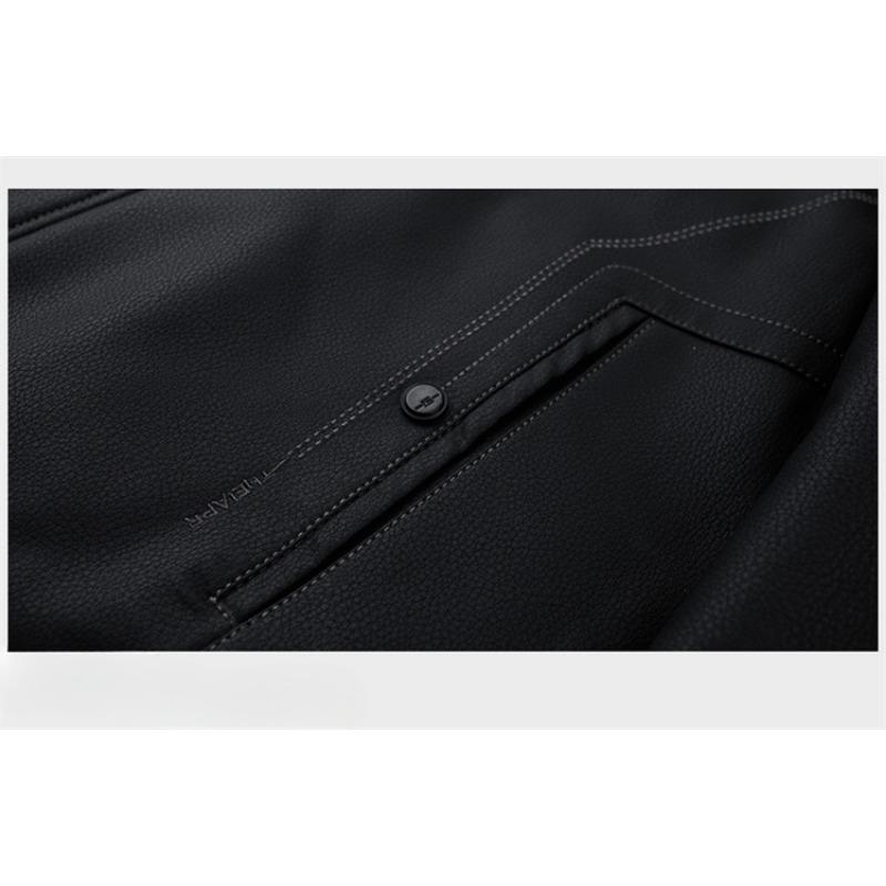 Genuine Leather Down Jacket Men's Short Slim Fit Lambswool Lapel Sheepskin Jacket Winter Leather Jacket Trendy