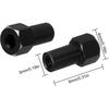 INJORA Black Stainless Steel Wheel Hex Hub +5mm Extenders for Axial SCX24 Upgrade 1/24 RC Crawler, 12g/Set