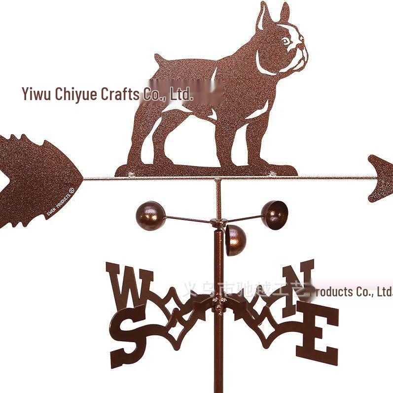 Weather Vane Ornament: Outdoor Wrought Iron Spray-Painted Roof Decoration Metal Craft
