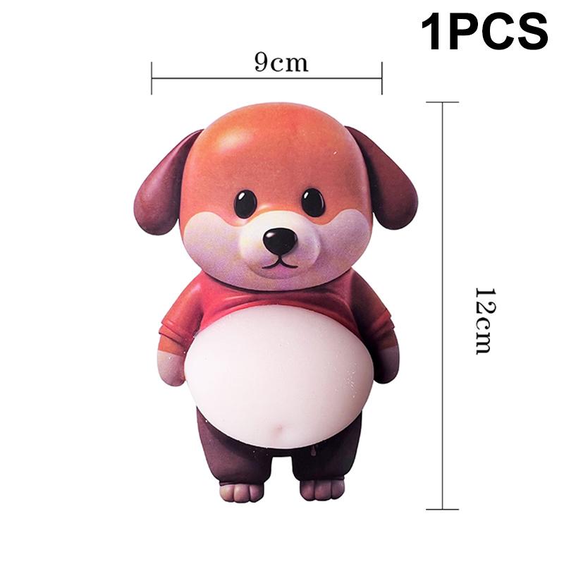 

Pack of 1/5, 3D Charming Puppy Sticker, Silicone Material, Squeezable Shiba Inu Decal, Fridge/Wall Decor