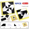 161 Level Hidden Building Block Logic Thinking Training Spatial Reasoning Intelligent Puzzle Toys Puzzle Black White