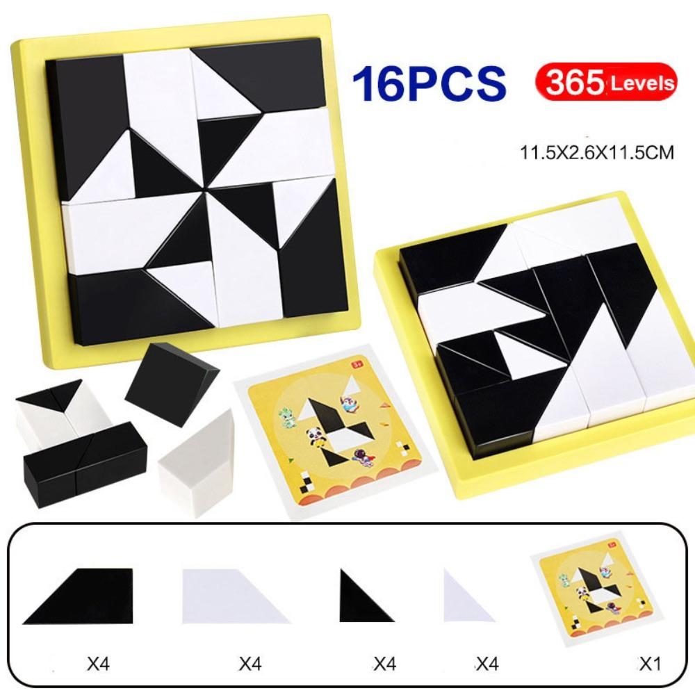 161 Level Hidden Building Block Logic Thinking Training Spatial Reasoning Intelligent Puzzle Toys Puzzle Black White