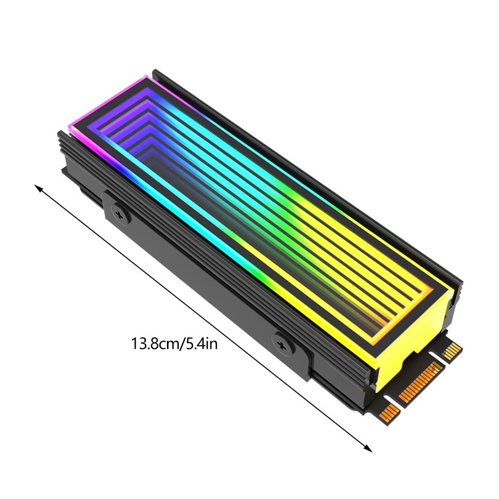 ARGB AURA Plug Sync Computer SSD M2 Radiator Aluminum PC RGB M.2 Nvme Cooler Heatsink Solid State Drive Heat Sink Cooler
