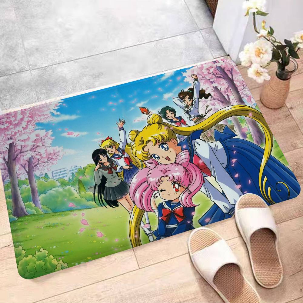 

Японский мультфильм S-Sailores-Moon Коврик для пола Скандинавский стиль Домашний придверный коврик Коврики для ванной-туалета Коврик для декора спальни Отеля 40x60 cm