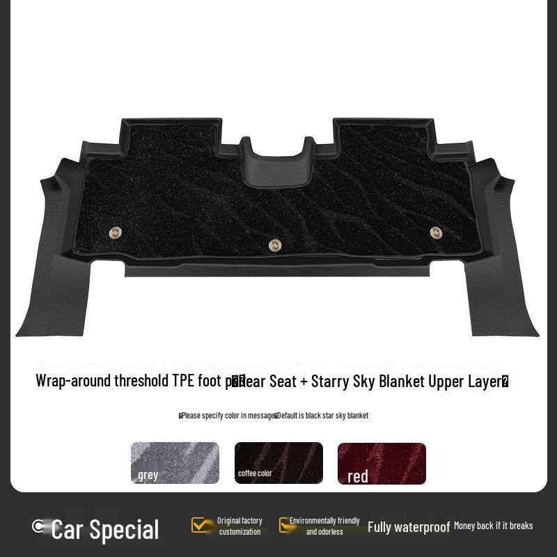 Waterproof TPE Car Floor Mats for Pentium B30 (2016-2018), One-Piece Molded with Door Sill Coverage