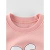 27home Children's Clothing Autumn and Winter Children's Fleece-Lined Sweater Girl round Neck Bunny Clothes Baby Single-Layer Fleece-Lined Tops