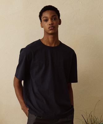 Jelolaunji [Soft Cotton] Essential All Day T-Shirt Navy
