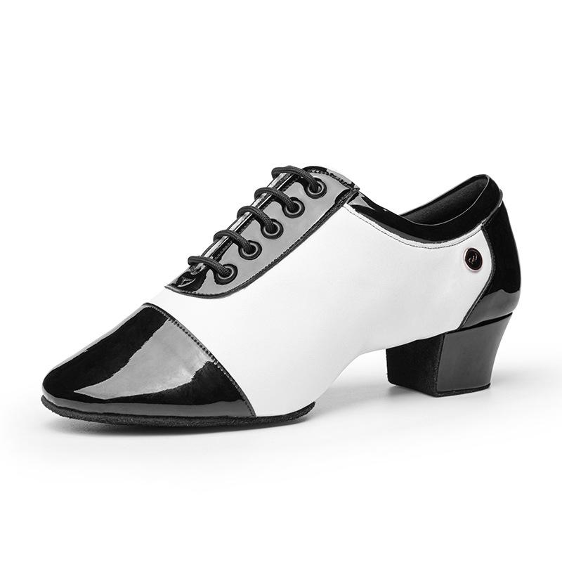Dobrze Sprzedający się Nowy Styl Męskie Profesjonalne Buty do Tańca Indoorowy Nowoczesny Tango Ballroom Latin Czarny Biały Męskie Buty do Tańca