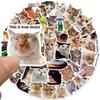 10/30/50pcs Funny Animal Cat MEME Stickers Waterproof Graffiti Stationery Diary Laptop Kawaii Decoration Sticker Toys Gifts