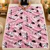 Flannel BlanketCourage The Cowardly Dog Warm Soft Throw Blanket for Indoor Sofa Bed Living Room Use