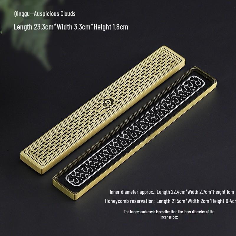 Zinc Alloy Sandalwood Incense Holder: Creative Fireproof Box for Indoor Use