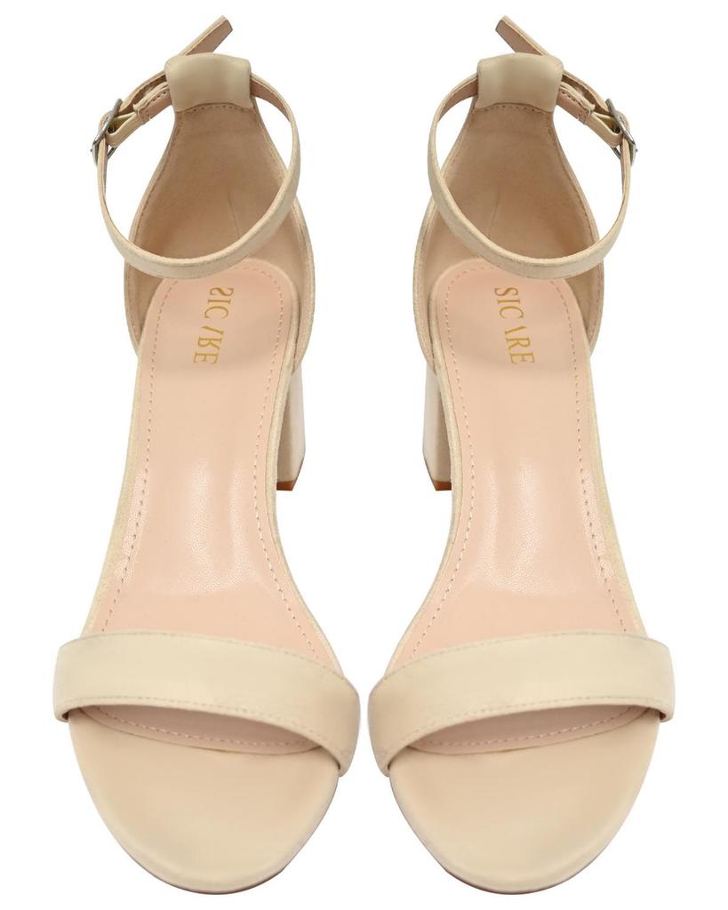Frühling 2026 Sandalen mit klobigem Absatz und offenen Zehen - Europäisch-Amerikanischer Stil mit einzelnem Riemen und Schnalle