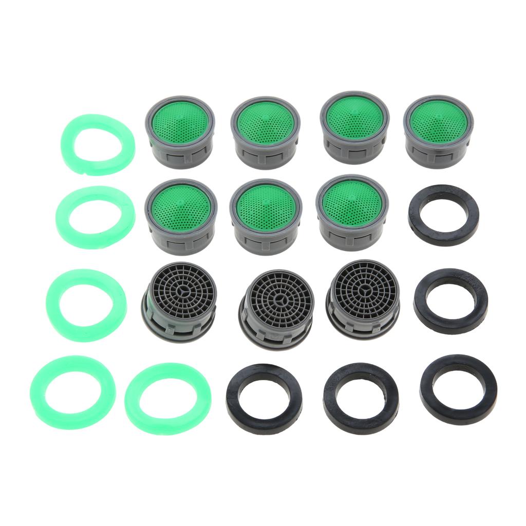 10/12/20pcs 21mm Tap Faucet Aerator for Kitchen Home Cleaning Water Filtering Bathroom Shower Bathtub Filter Mouth Part Green