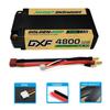DXF LiPo Battery, 2S Short LiPo 7.6V 140C 4800mAh, Gold HV Hard Case, NGP, with 5mm Ball. Features a T-plug, Perfect for RC Cars, Trucks, Airplanes, a