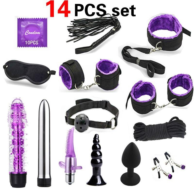 2025 Sex Bondage Vibrateur Bullet Fetish Kit Retenues Produits intimes pour couple Menottes Article sexuel amusant pour femme Outils sexuels