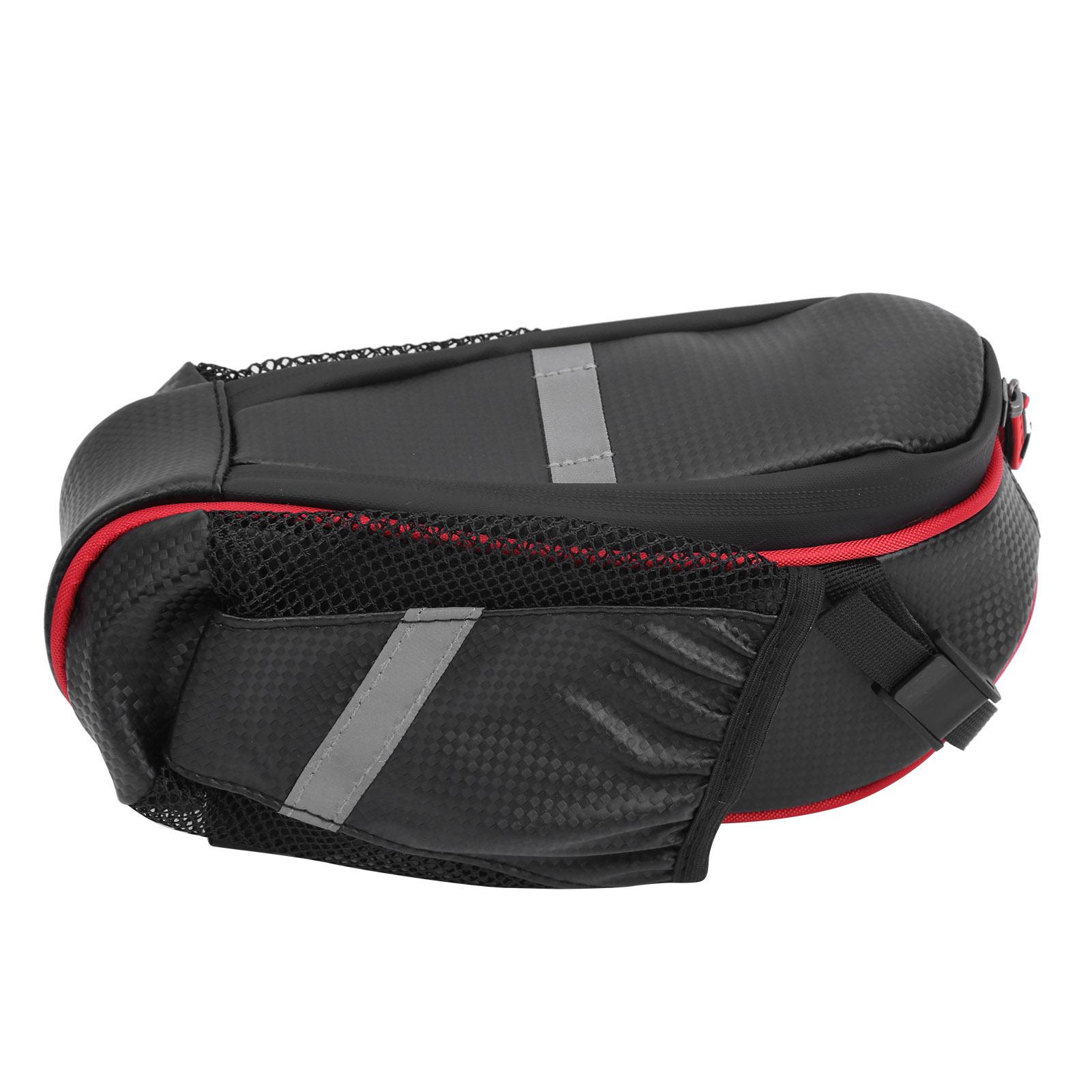 

Велосипедная сумка на седло большой вместимости, двойной подсумок для бутылок с водой, сумка на подседельный штырь, задняя сумка, черная/красная