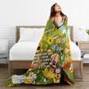 Biene Maja Mit Blumen Cartoon Decke für Sofa Weiche Flauschige Plüschdecke 50x60 Zoll Mehrere Größen Tagesdecken